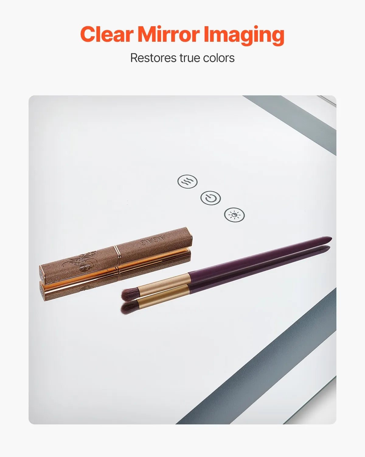 VEVOR LED Bathroom Mirror 3 Colors Anti-fog Wall Mounted Vanity Mirror 24" x 32"