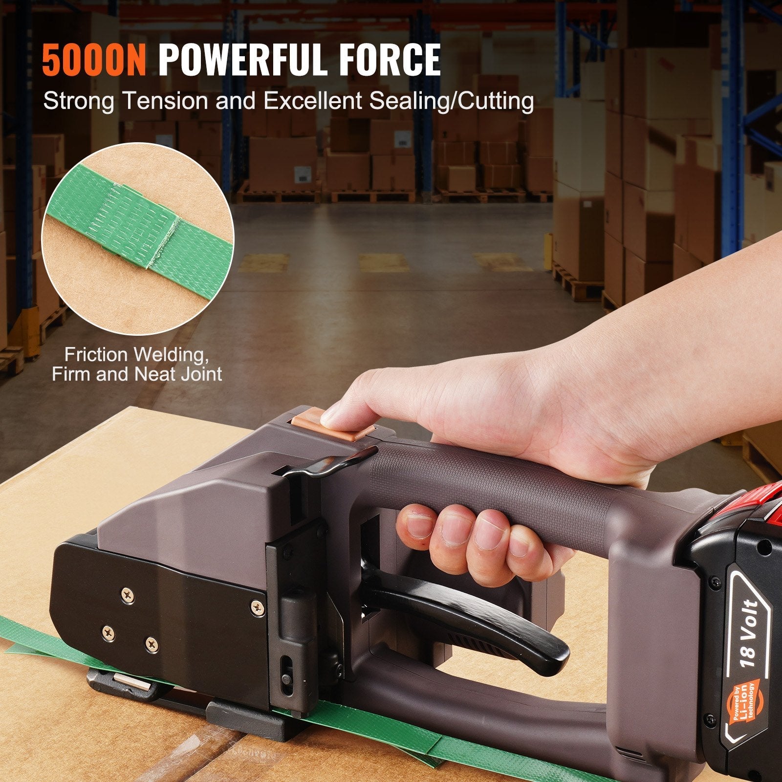 VEVOR Automatic Electric Strapping Machine Tool for PP/PET 0.39"-0.75" Straps 