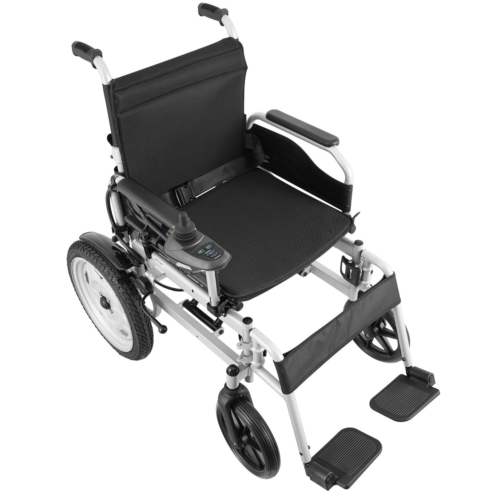 VEVOR Electric Wheelchair for Adults Seniors, 265 lbs Weight Capacity, 17.5in Width Lightweight Foldable Motorized Power Wheelchairs, UP to 12.5Miles Range All Terrain Power Chair, Adjustable Backrest 