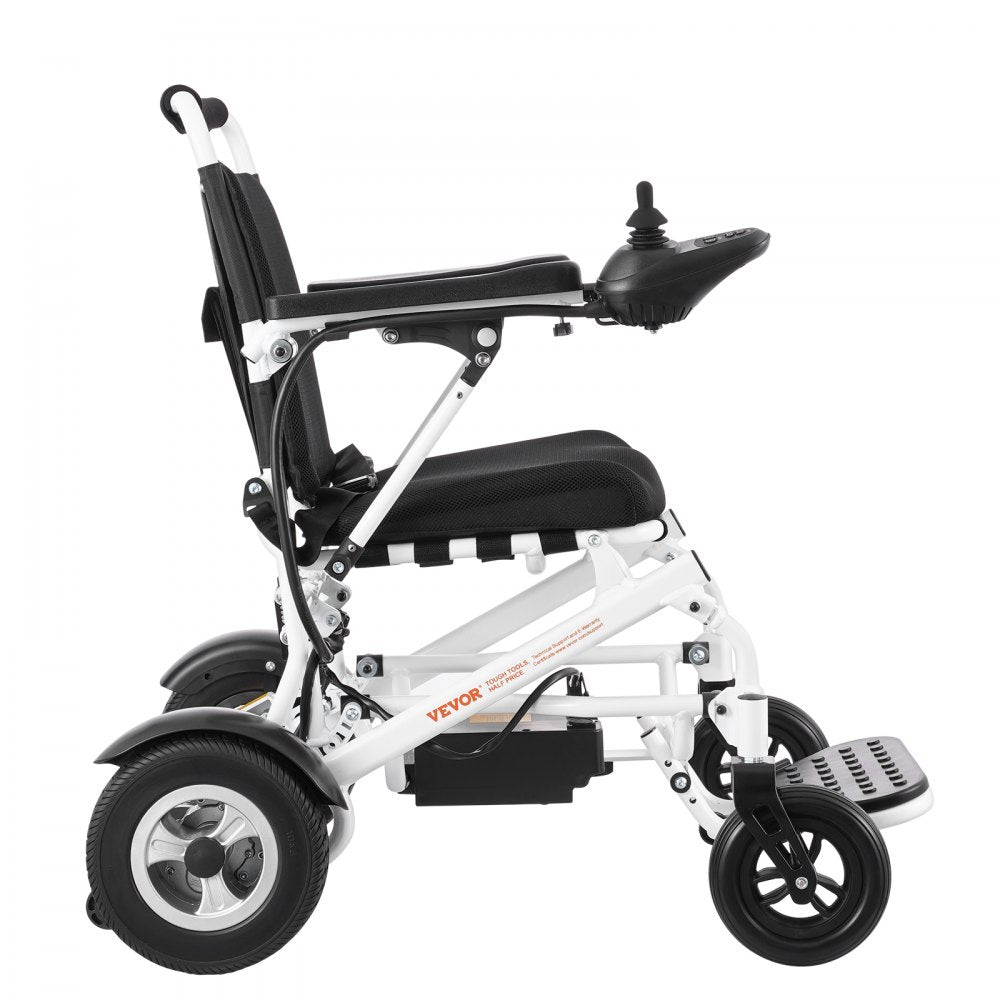 VEVOR Electric Wheelchair for Adults Seniors, 300 lbs Weight Capacity, 17.7 in Width Lightweight Foldable Motorized Power Wheelchairs, UP to 12.5 Miles Range All Terrain Aluminum Alloy Chair 