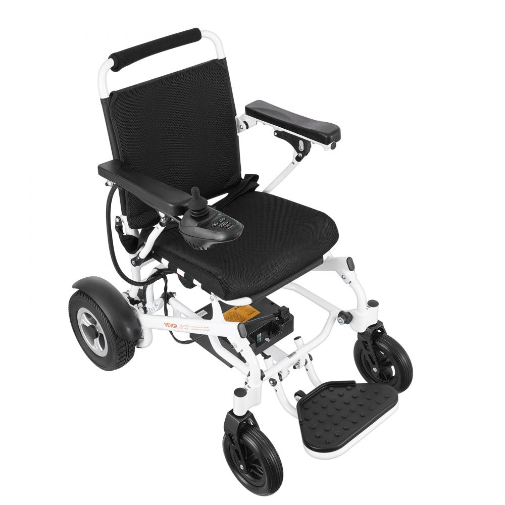VEVOR Electric Wheelchair for Adults Seniors, 300 lbs Weight Capacity, 17.7 in Width Lightweight Foldable Motorized Power Wheelchairs, UP to 12.5 Miles Range All Terrain Aluminum Alloy Chair 