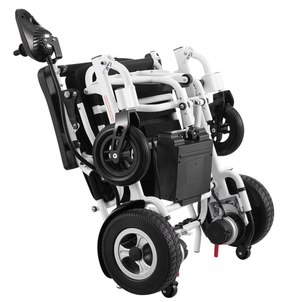 VEVOR Electric Wheelchair for Adults Seniors, 300 lbs Weight Capacity, 17.7 in Width Lightweight Foldable Motorized Power Wheelchairs, UP to 12.5 Miles Range All Terrain Aluminum Alloy Chair 