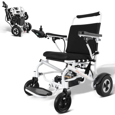VEVOR Electric Wheelchair for Adults Seniors, 300 lbs Weight Capacity, 20 in Width Lightweight Foldable Motorized Power Wheelchairs, Long Range All Terrain Aluminum Alloy Chair 