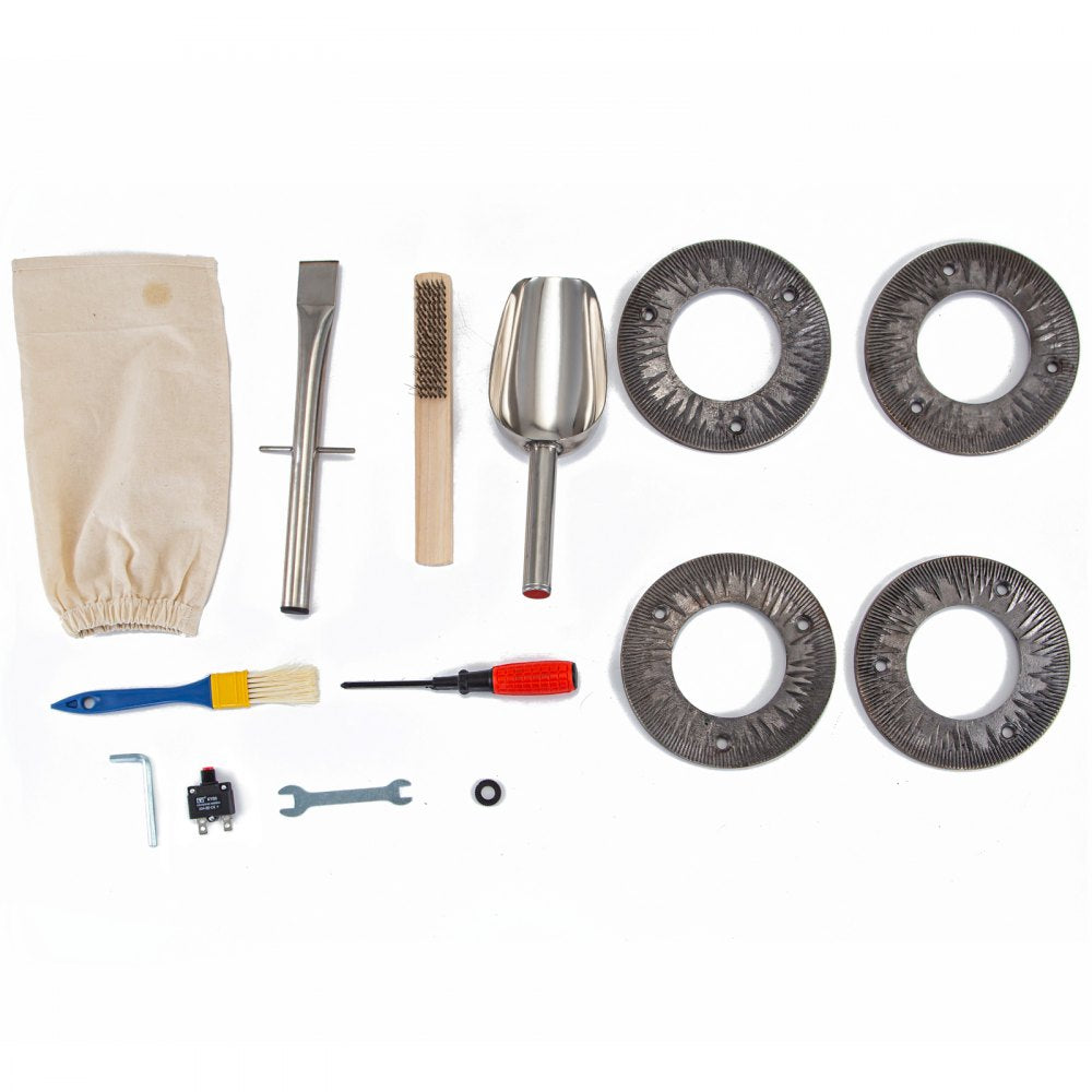 VEVOR Commercial Grinding Machine for Grain 2200W,Electric Stainless Steel Grain Grinder 30-50KG/H,Automatic Industrial Superfine Grain Grinder for Dried Materials Chinese Herb Spice Pepper Soybean 