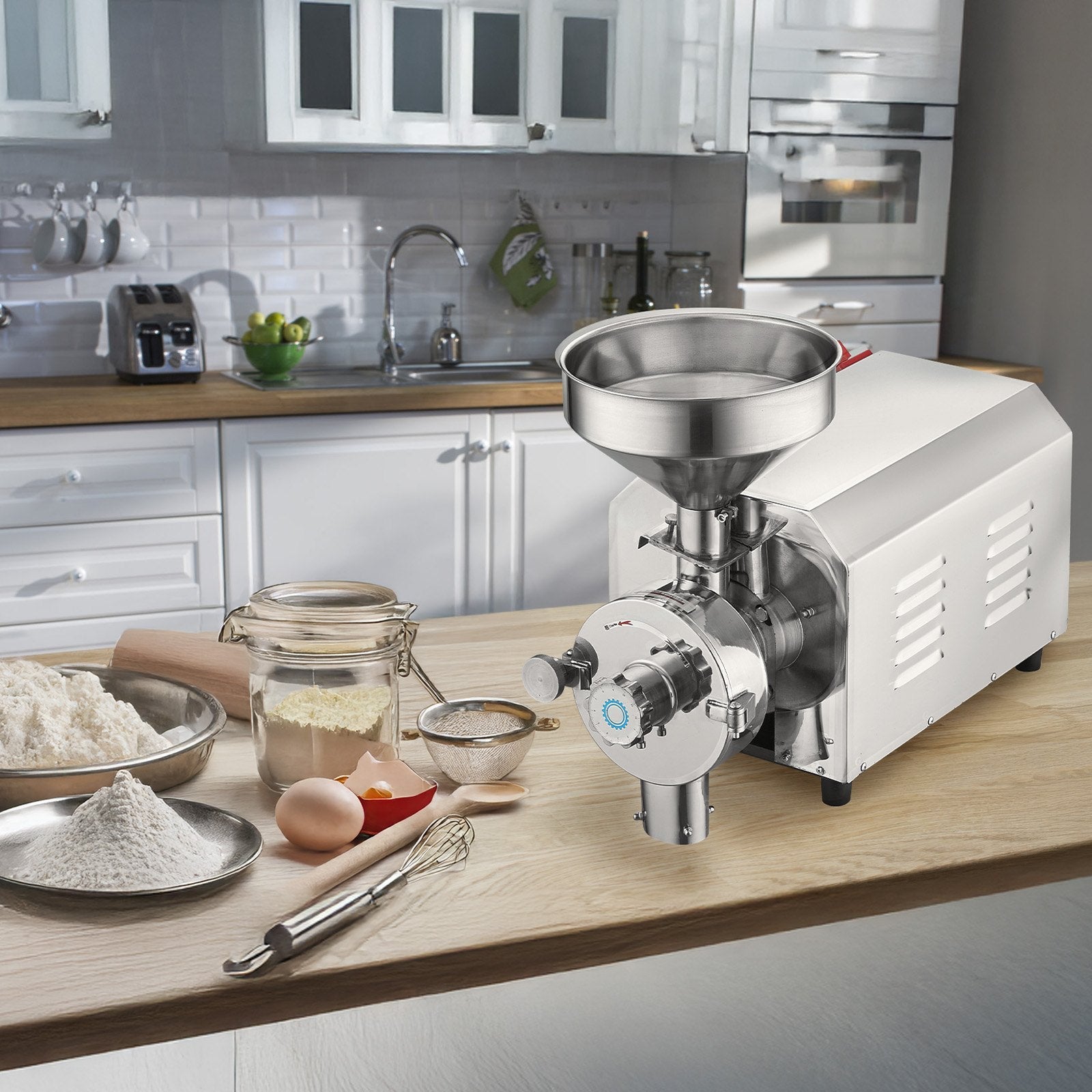 VEVOR Grain Grind Mill Grain Grinding Machine 3000W Food Processing Machinery 