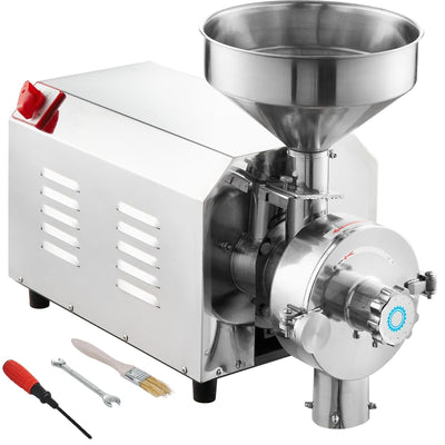 VEVOR Grain Grind Mill Grain Grinding Machine 3000W Food Processing Machinery 
