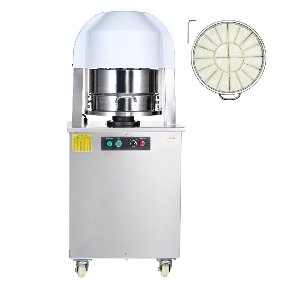 VEVOR Electric Dough Divider 20PCS Automatic Dough Cutter Bread Maker for Bakery 