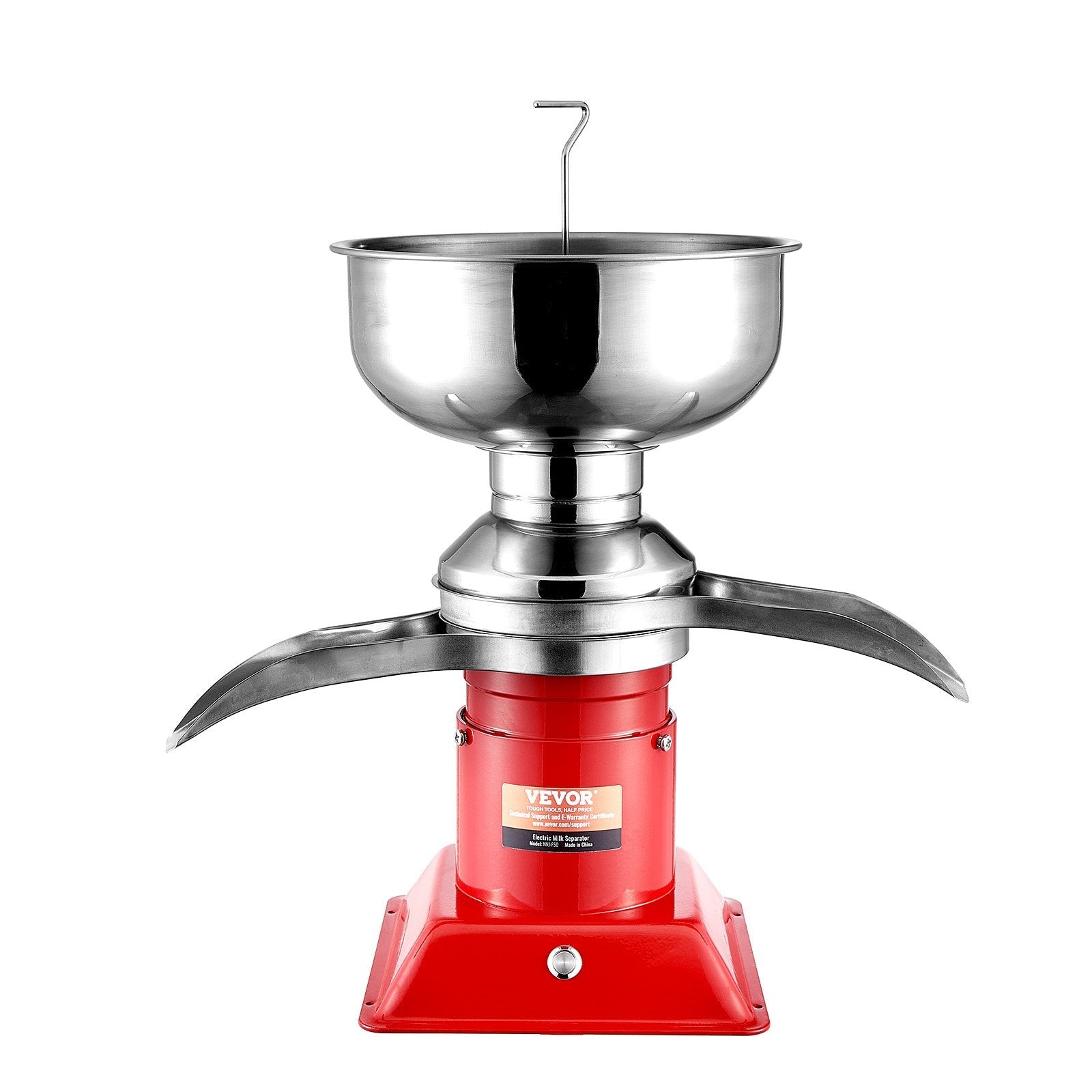 VEVOR Milk Cream Centrifugal Separator, 304 Stainless Steel Electric Cream Separators, 100L/H Output 10500RPM Goat Milk Separator, 30W Cow Cream Separator, Milk Skimmer with 5L Bowl Capacity, 100-240V 