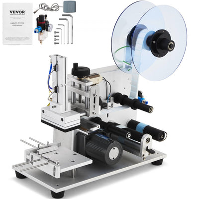 VEVOR Electric Flat Labeling Machine, 25-60pcs/min, Flat Surface Label Applicator for Cardboard Boxes/Square Bottles/Tin Cans, Labeler Suitable for Item Size Range of 4.72 x 5.9 x (0.98-3.54) inches 