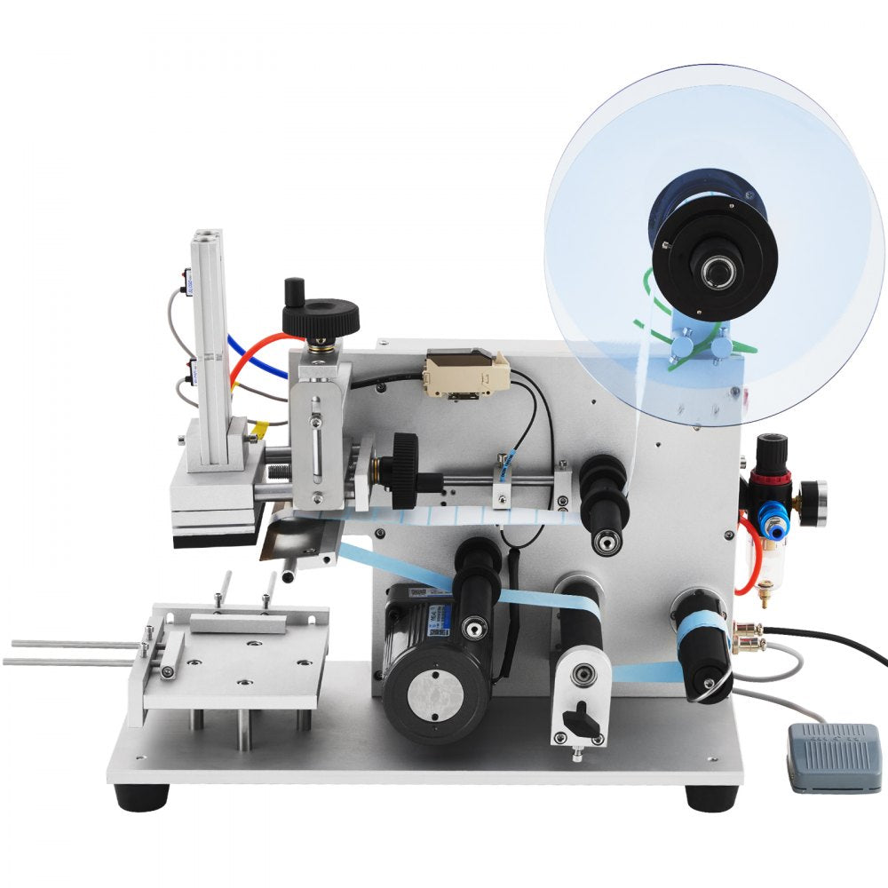 VEVOR Electric Flat Labeling Machine, 25-60pcs/min, Flat Surface Label Applicator for Cardboard Boxes/Square Bottles/Tin Cans, Labeler Suitable for Item Size Range of 4.72 x 5.9 x (0.98-3.54) inches 