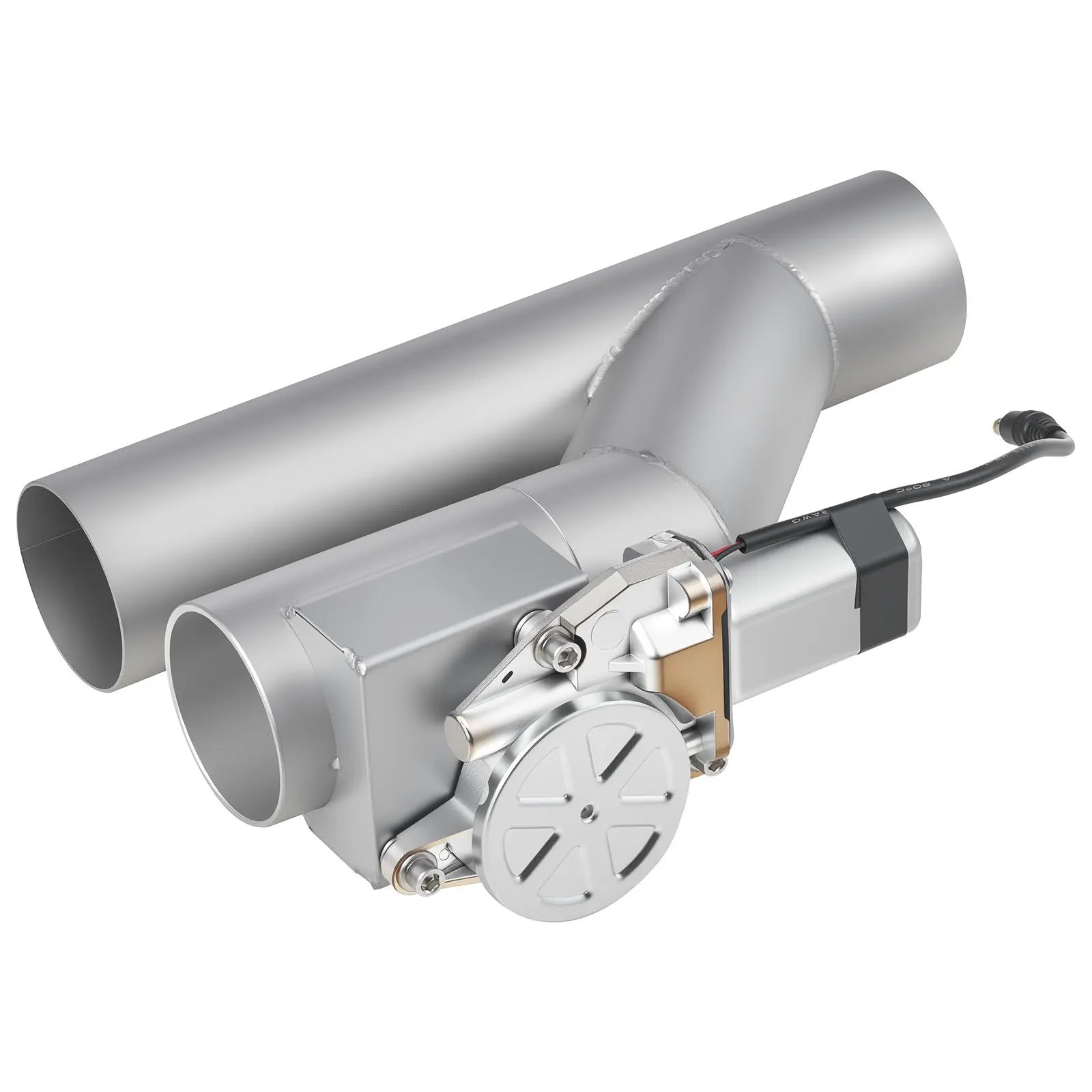 VEVOR Electric Exhaust Cutout, 2.5 Inch 2PCS Universal Stainless Steel Exhaust Valve Kit with One Controller Remote Kit, Cut Out Valve, Y Pipe, Remote Control, Fits Trucks, Sedans, Sports Cars, SUVs 