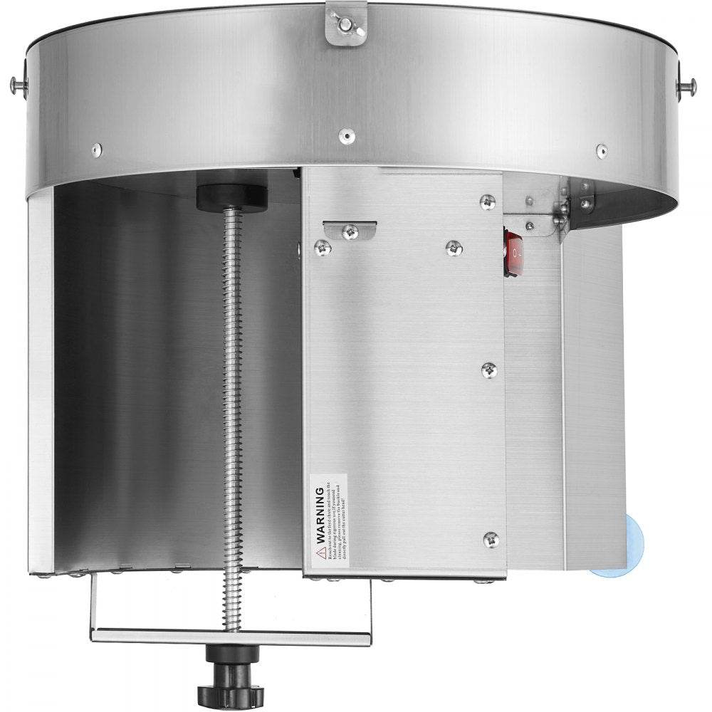 VEVOR Electric Vegetable Slicer, 0-0.5"/0-12mm Thickness Adjustable Commercial Slicer Machine, Convertible to Manual, Stainless Steel Food Cutter Slicing Machine, for Potato, Lemon, Tomato, Apple 