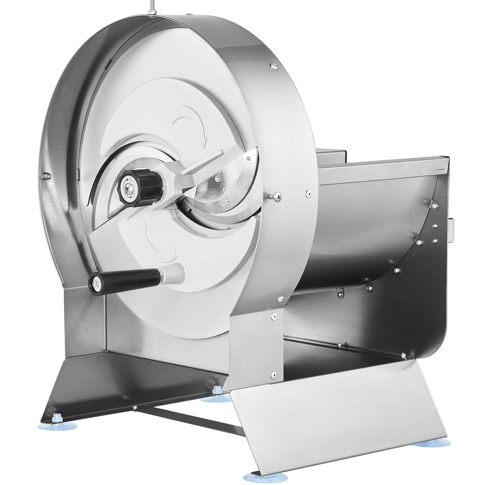 VEVOR Electric Vegetable Slicer, 0-0.5"/0-12mm Thickness Adjustable Commercial Slicer Machine, Convertible to Manual, Stainless Steel Food Cutter Slicing Machine, Large Feed Port for Potato, Tomato 