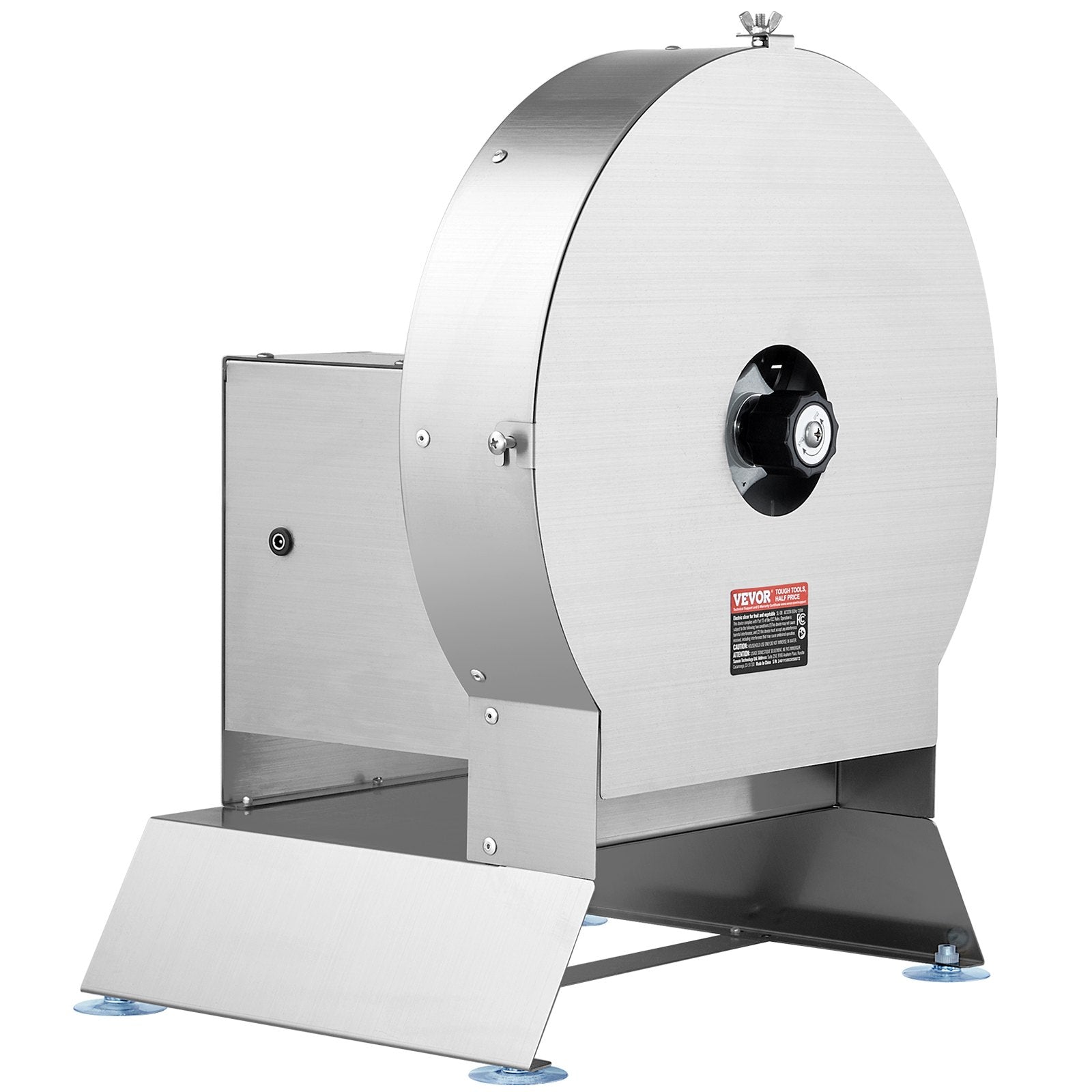 VEVOR Electric Vegetable Slicer, 0-0.5"/0-12mm Thickness Adjustable Commercial Slicer Machine, Convertible to Manual, Stainless Steel Food Cutter Slicing Machine, Large Feed Port for Potato, Tomato 