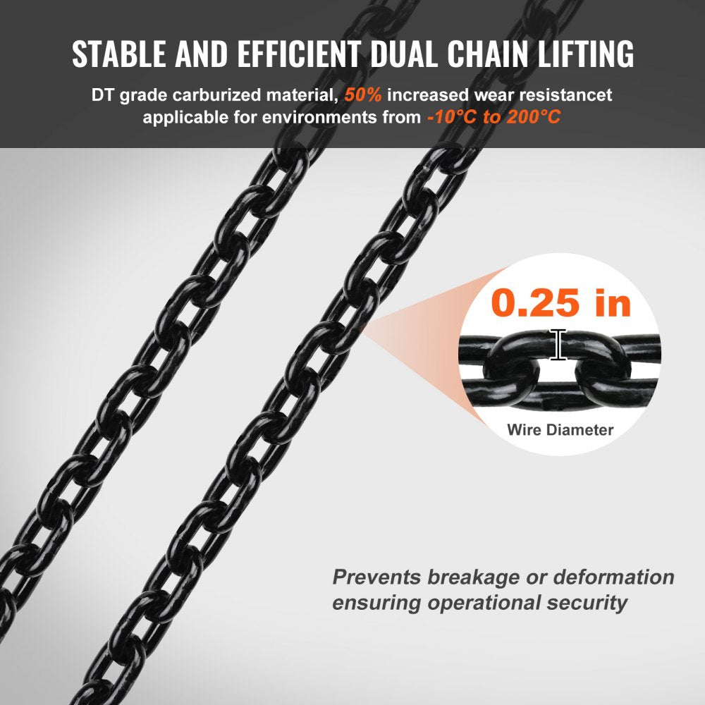 VEVOR Electric Chain Hoist Single Phase Crane Hoist 2200 lbs Load 20 ft Lifting 