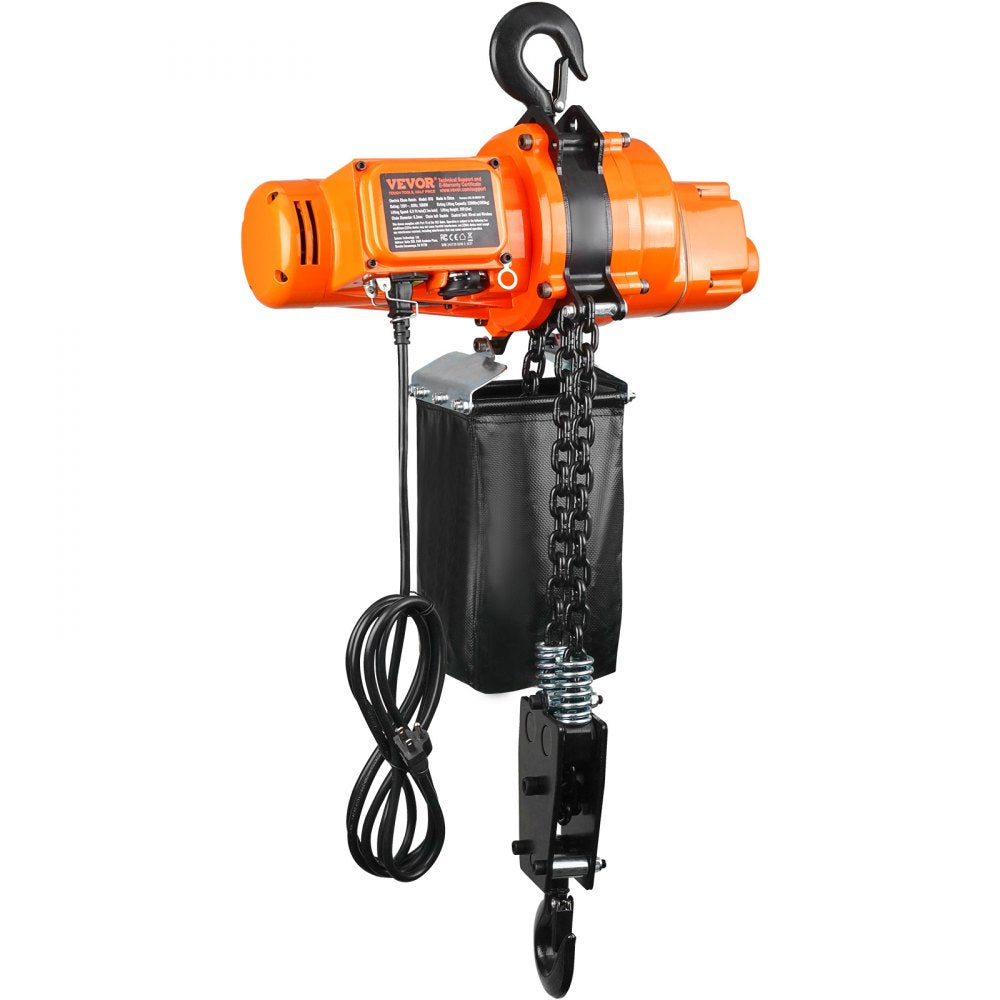 VEVOR Electric Chain Hoist Single Phase Crane Hoist 2200 lbs Load 20 ft Lifting 