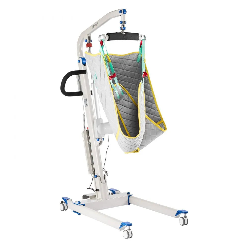 VEVOR Electric Patient Lift, Folding Patient Transfer Lift with U-Shaped Sling, Height & Width Adjustable Medical Transfer Assist with 4 Wheels & Handle Controller for Disabled Bedridden, 400LBS 