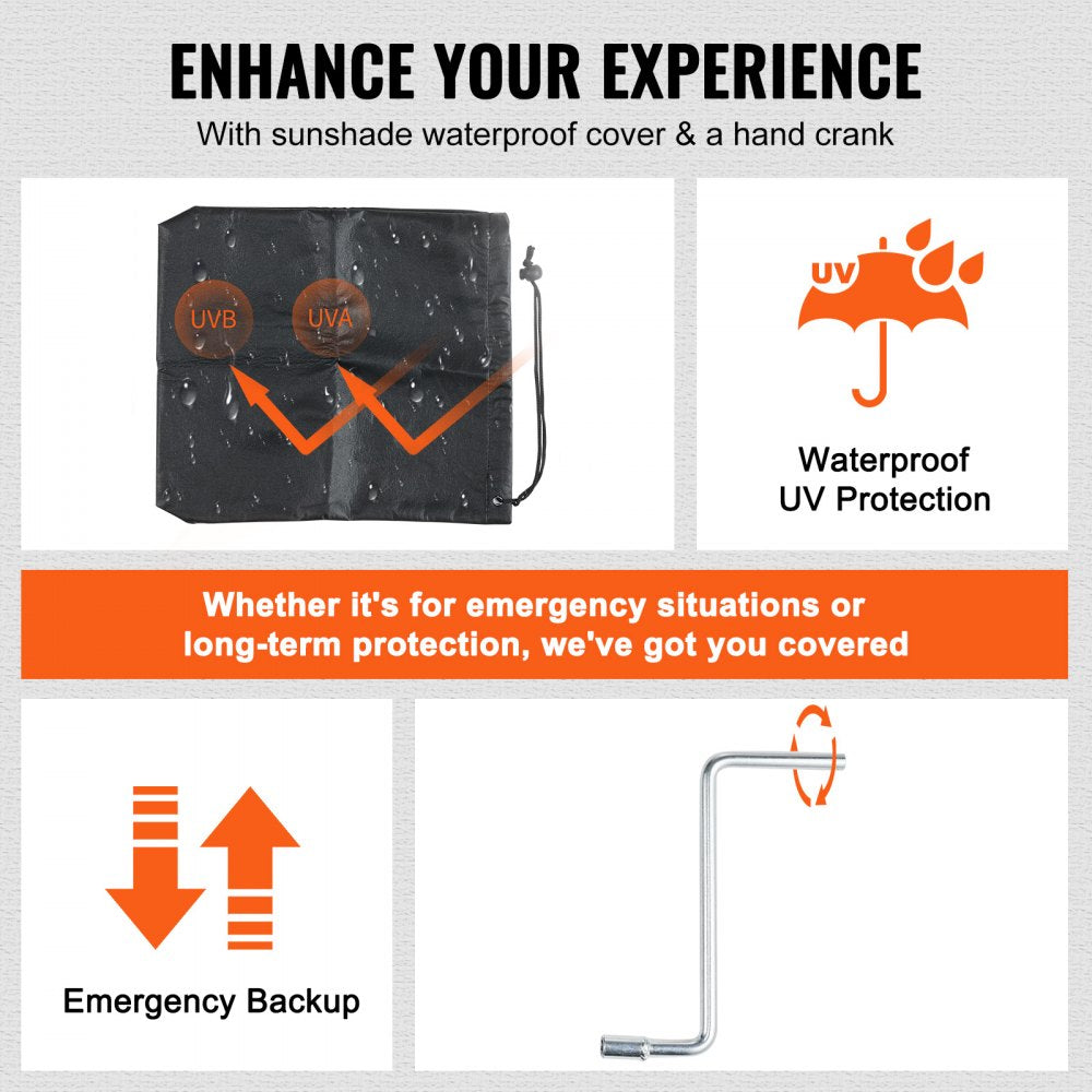 VEVOR Electric Trailer Jack, Power Tongue Jack Weight Capacity 3500 lbs, 9.84"-33.85" Electric Tongue Jack with Waterproof Cover for Lifting RV Trailer, Horse Trailer, Utility Trailer, Yacht Trailer 