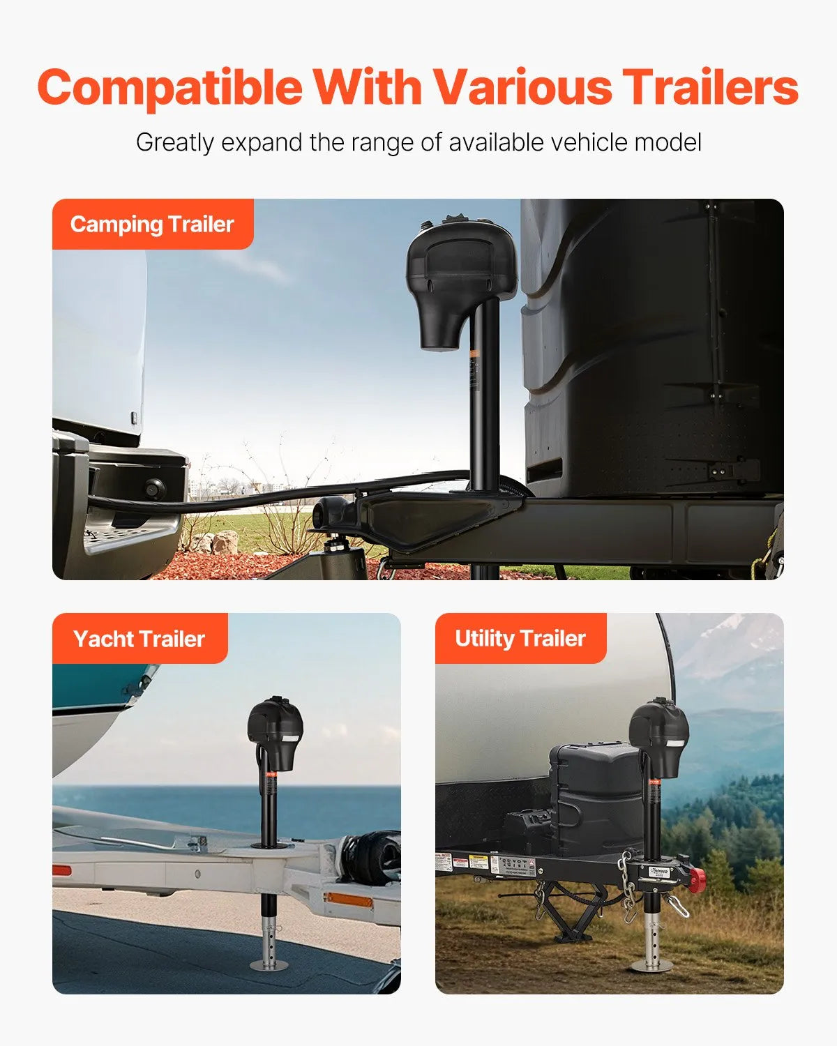 VEVOR Electric Trailer Jack 3500 lbs Power Tongue Jack for RV Trailer & Camper