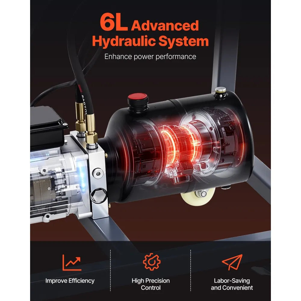 VEVOR Electric Tube Bending Machine, 750W Electric Tubing Bender with 6L Hydraulic Cylinder, Movable Pipe Bender Machine with Casters, 3 Dies & 180° Max Bending Angle, Suitable for 3/4 to 2 inch Pipes 