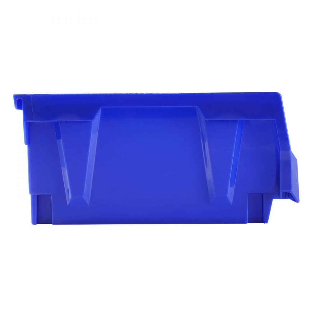VEVOR Plastic Storage Bin, (11-Inch x 11-Inch x 5-Inch), Hanging Stackable Storage Organizer Bin, Blue/Red, 6-Pack, Heavy Duty Stacking Containers for Closet, Kitchen, Office, or Pantry Organization 