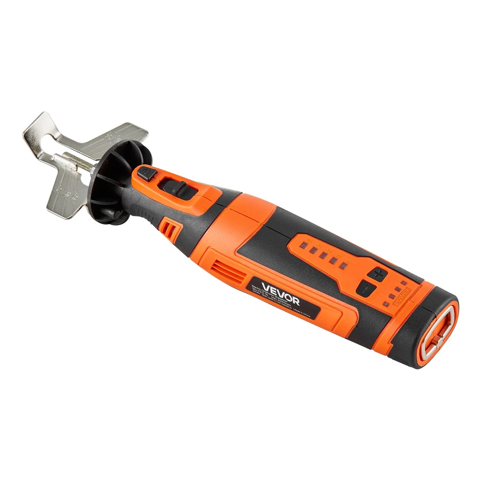 VEVOR Cordless Chainsaw Sharpener, 5-Speed Adjustable Electric Saw Chain Sharpener 5000-30000 RPM, Rechargeable Handheld Chainsaw Sharpening Tool with 4 Sharpening Heads & Angle Guide Attachment 