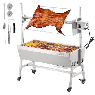 VEVOR Roaster Spit Rotisserie BBQ Grill Pig Lamb Chicken Roaster 42W 135 lbs 