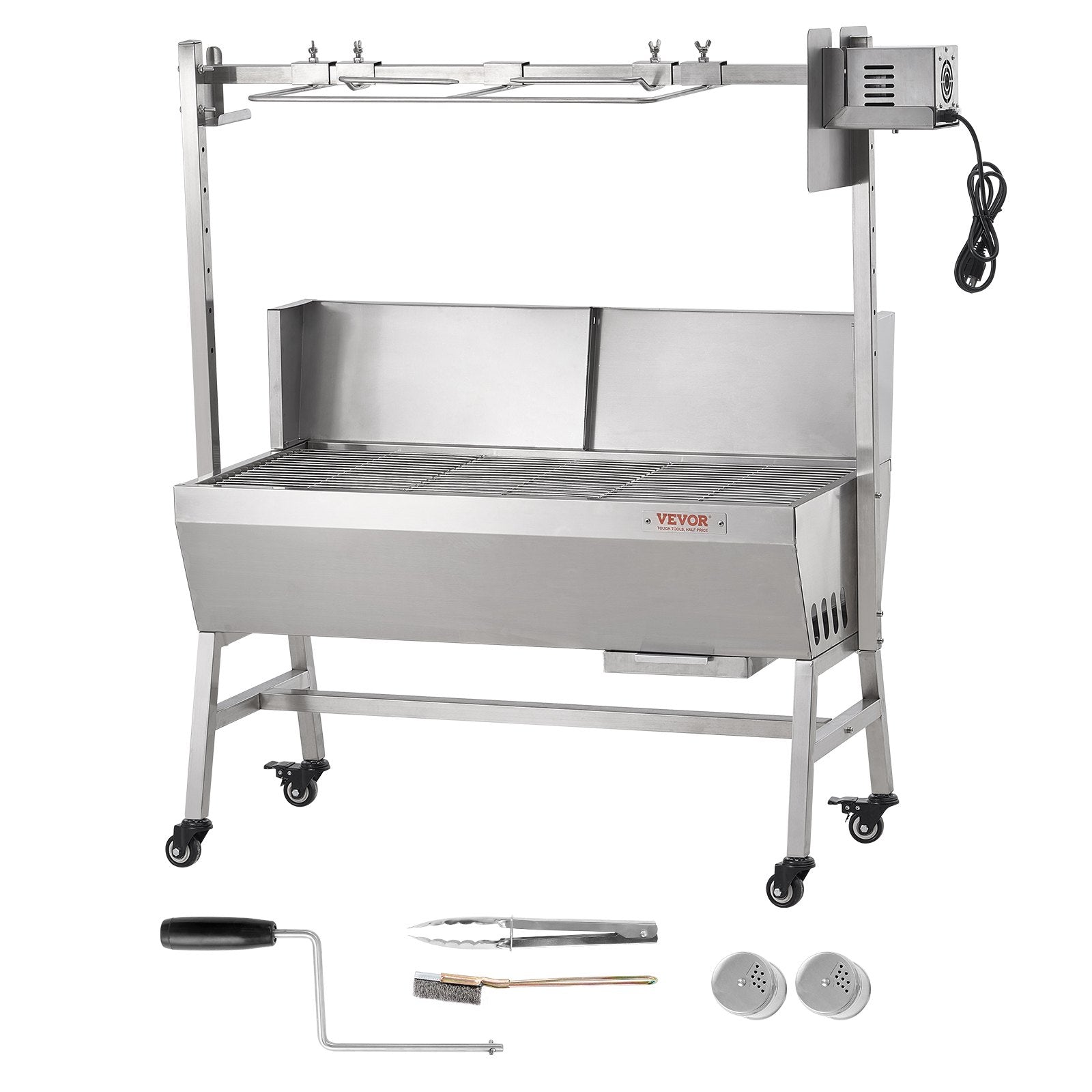 VEVOR Roaster Spit Rotisserie BBQ Grill Pig Lamb Chicken Roaster 42W 135LBS 