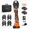 18V Electric Press Tool for Copper Pipes – 24KN Brushless Pipe Crimping Tool with 4 VUS Jaws, 2 Batteries & Toolbox