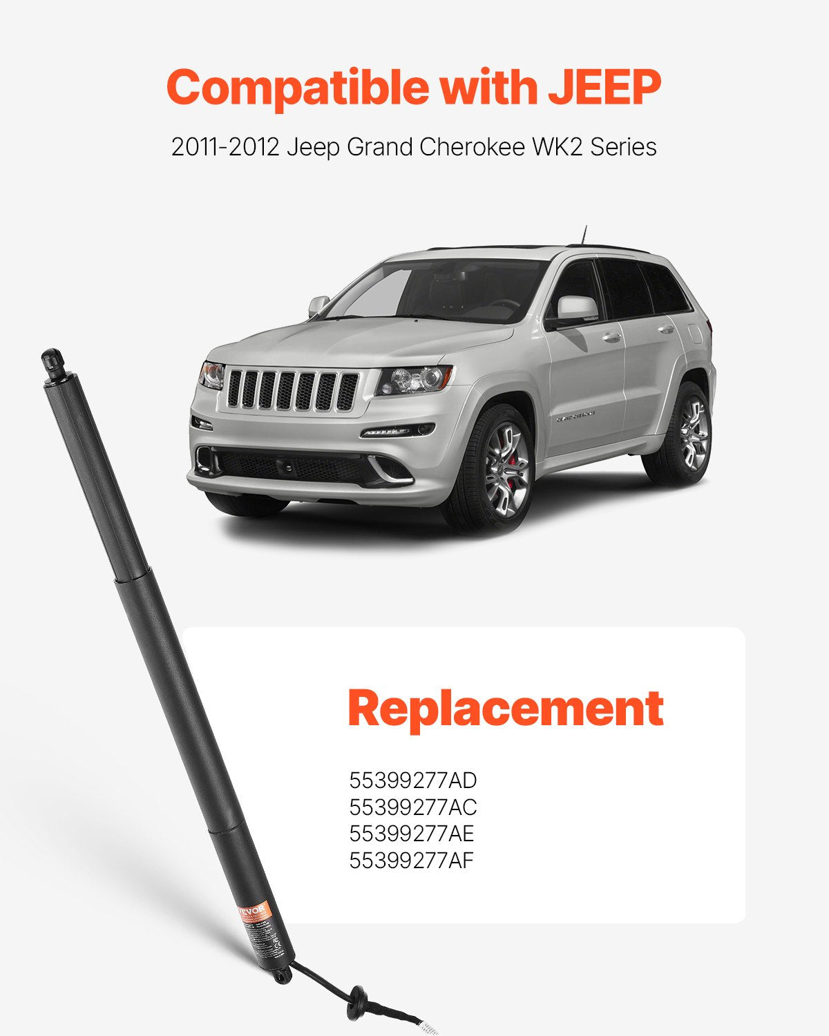 VEVOR Rear Liftgate Strut Left Compatible with 2011-2012 Grand Cherokee WK2s 