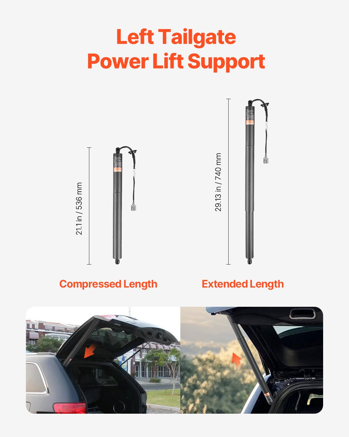 VEVOR Rear Liftgate Strut Left Compatible with 2011-2012 Grand Cherokee WK2s 