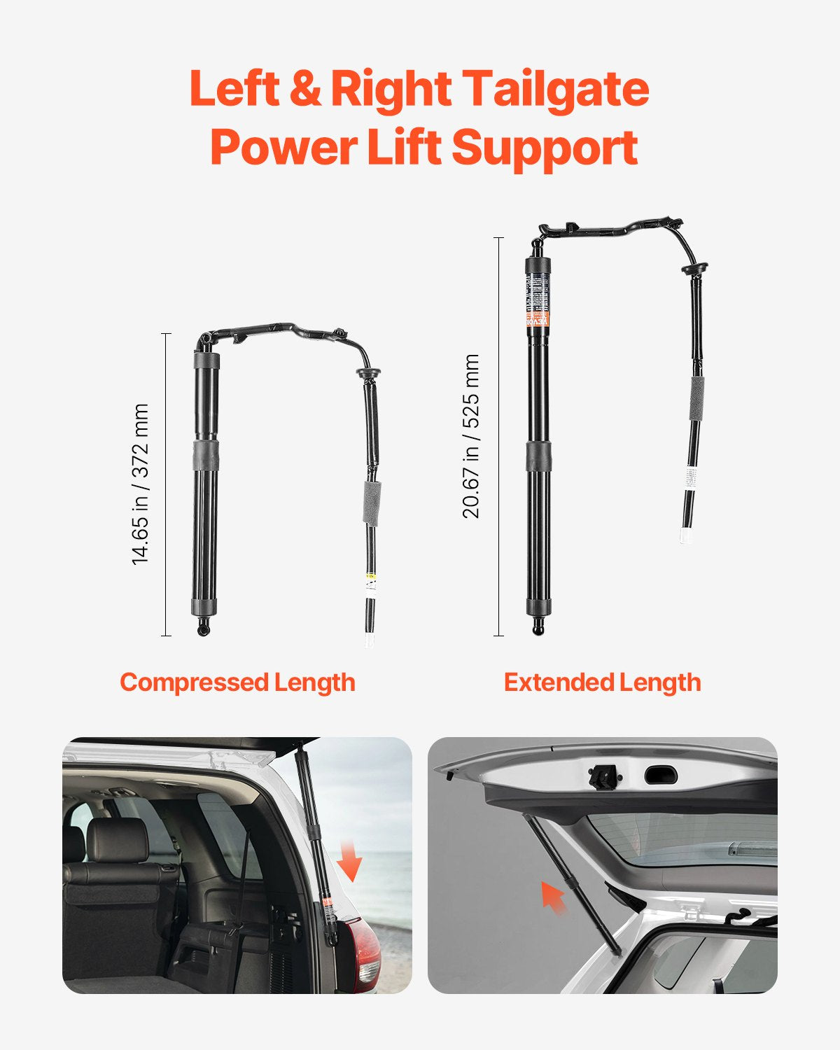 VEVOR 2PCS Rear Liftgate Power Struts Compatible with 2013-2018 TOYOTA RAV4 