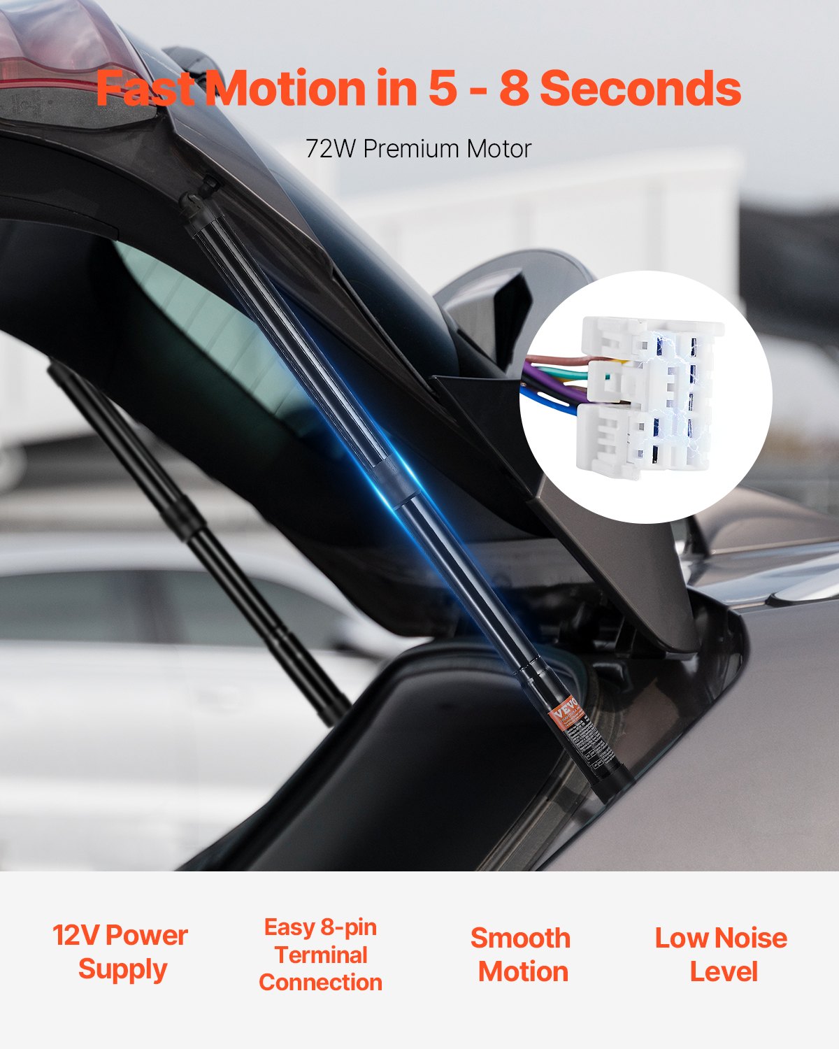 VEVOR 2PCS Rear Liftgate Power Struts Compatible with 2014-2020 Rogue/X-Trail 