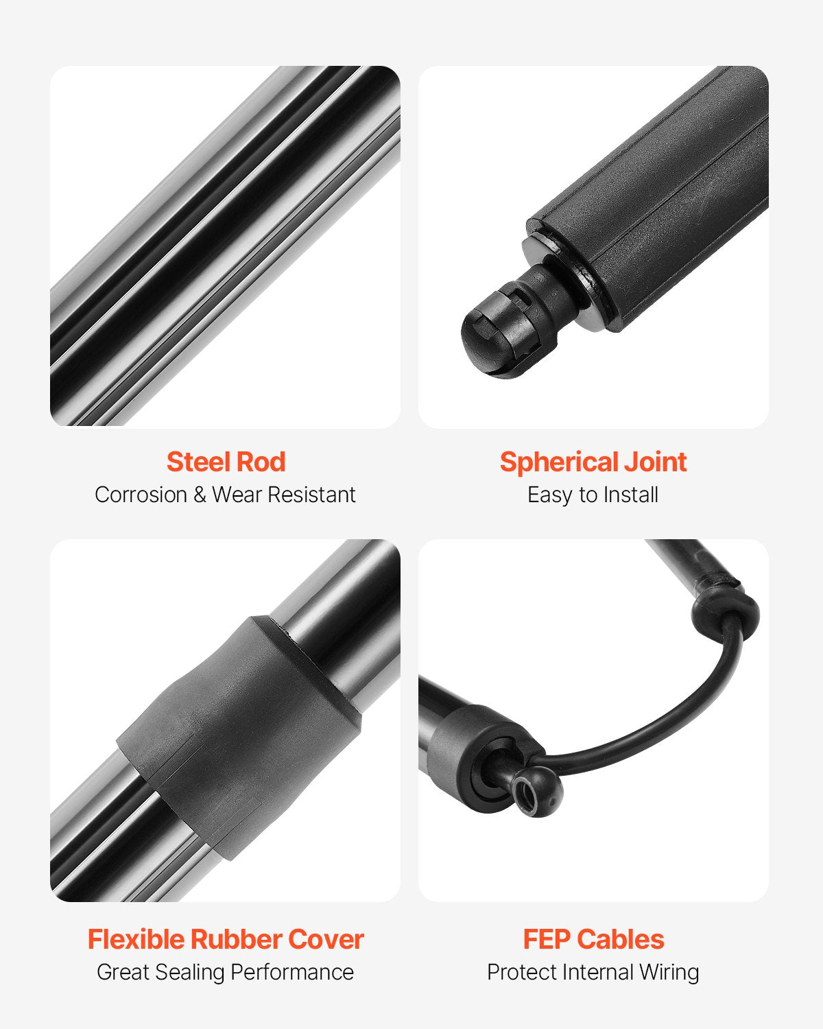 VEVOR 2PCS Rear Liftgate Power Struts Compatible with 2014-2020 Rogue/X-Trail 