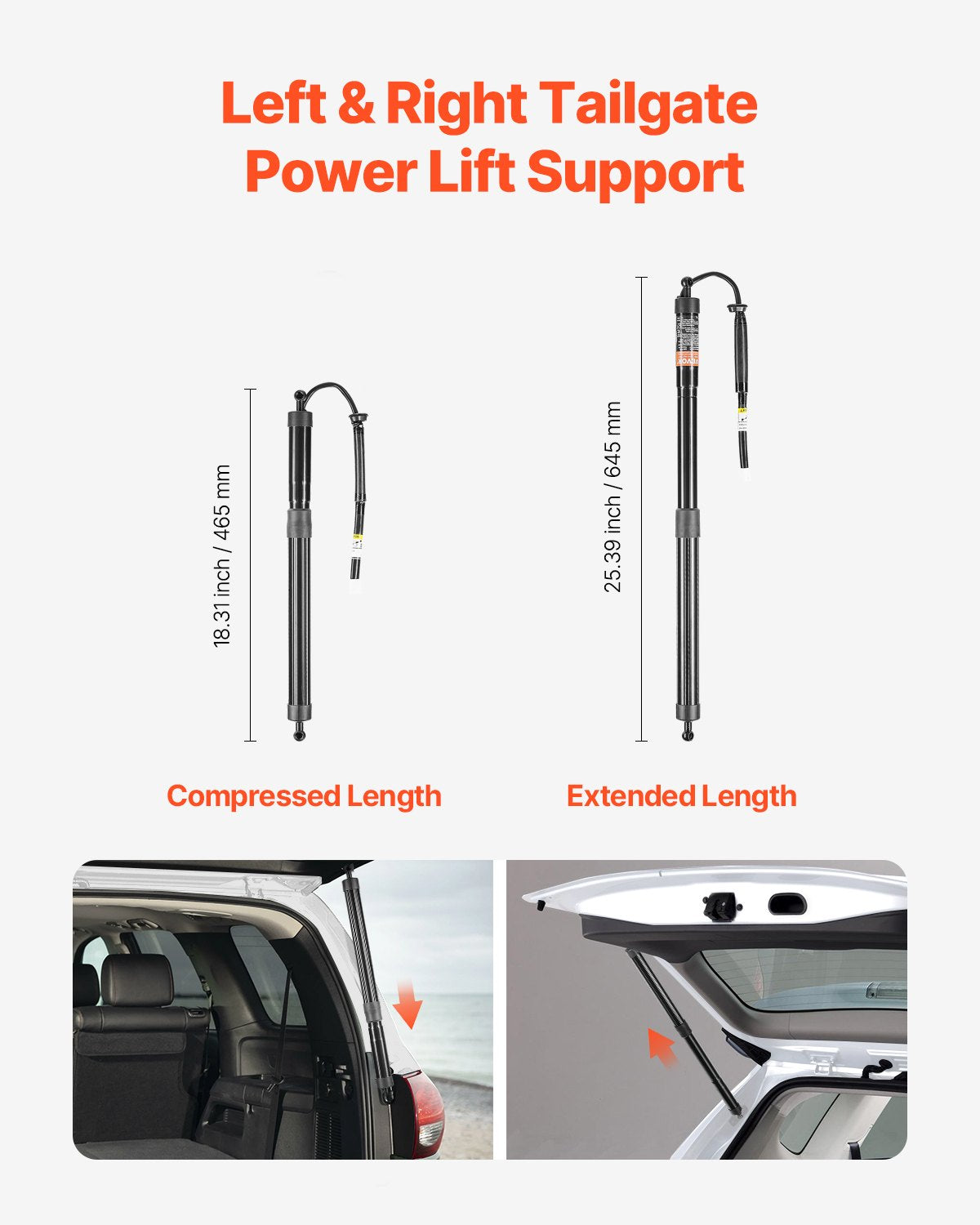 VEVOR 2PCS Rear Liftgate Power Struts Compatible with 2014-2019 Highlander 