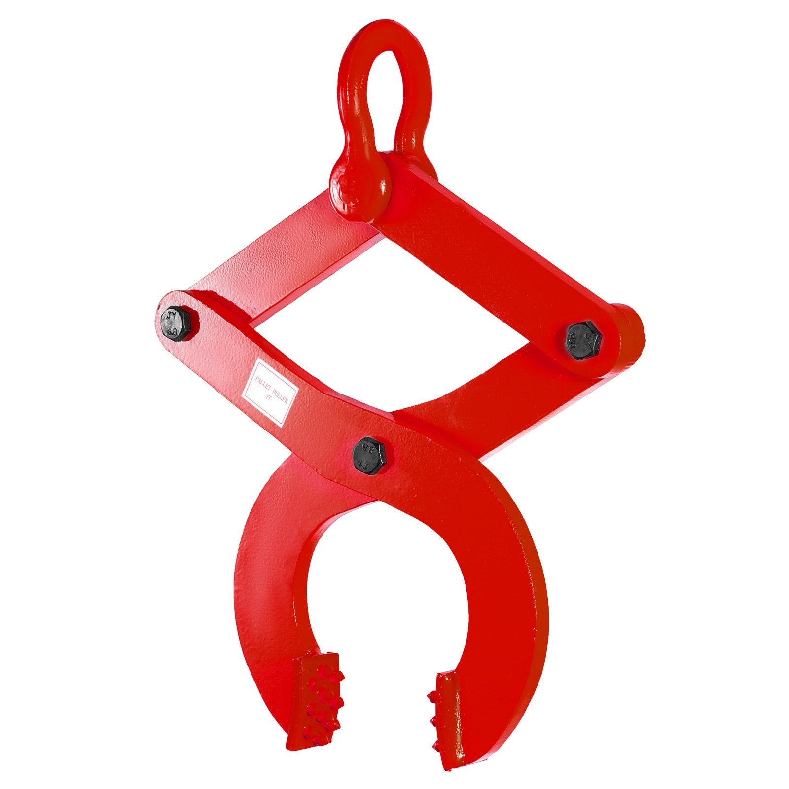 VEVOR Pallet Puller, 1T Steel Single Scissor Red Clamp with 2205 LBS Load Capacity Grabber, 4.3 Inch Jaw Opening and 0.5 Inch Jaw Height, Hook Pulling Hoisting Tool for Forklift Chain 