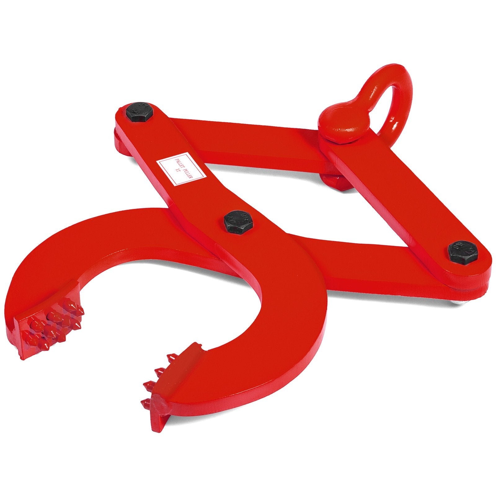 VEVOR Pallet Puller, 1T Steel Single Scissor Red Clamp with 2205 LBS Load Capacity Grabber, 4.3 Inch Jaw Opening and 0.5 Inch Jaw Height, Hook Pulling Hoisting Tool for Forklift Chain 