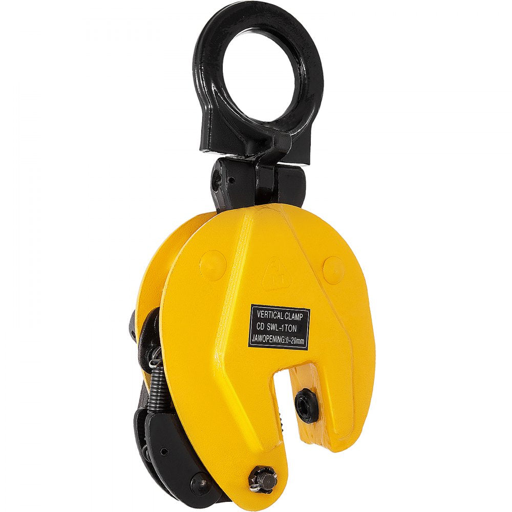VEVOR 1T Plate Clamp 2204Lbs Plate Lifting Clamp Jaw Opening 0.6 inch Vertical Plate Clamp for Lifting and Transporting 