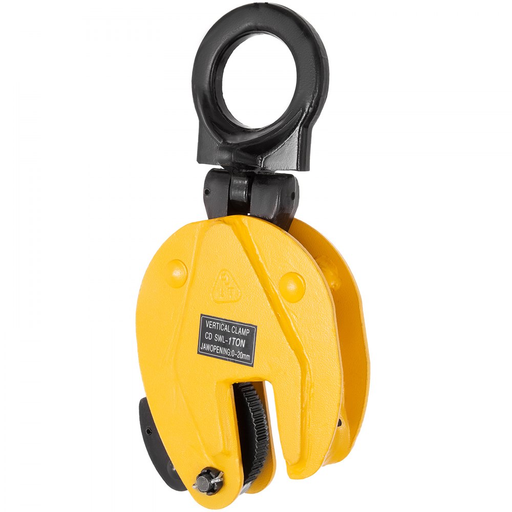 VEVOR 1T Plate Clamp 2204Lbs Plate Lifting Clamp Jaw Opening 0.6 inch Vertical Plate Clamp for Lifting and Transporting 
