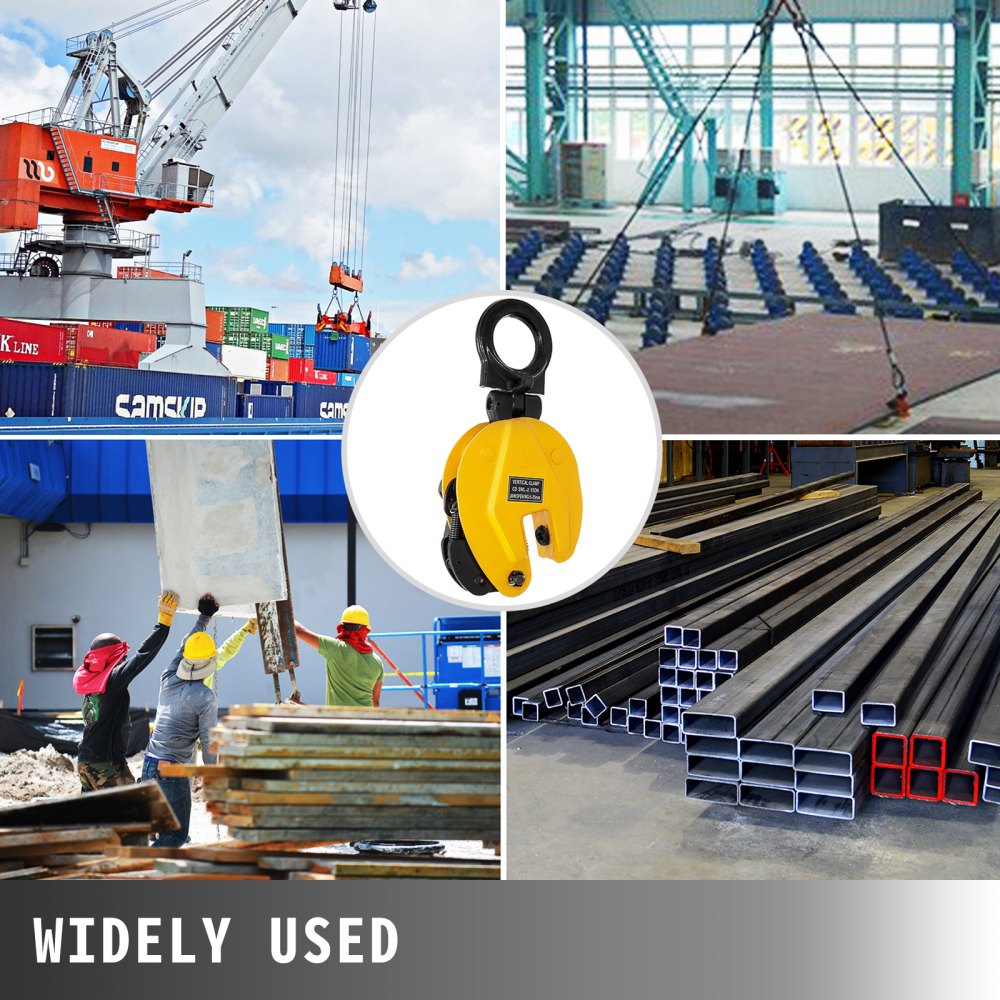 VEVOR 1T Plate Clamp 2204Lbs Plate Lifting Clamp Jaw Opening 0.6 inch Vertical Plate Clamp for Lifting and Transporting 