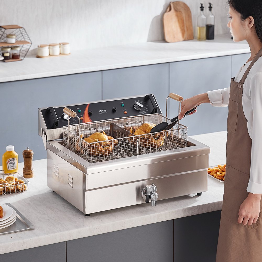 VEVOR Commercial Electric Deep Fryer Countertop Deep Fryer 3000W 30.6Qt / 29L 