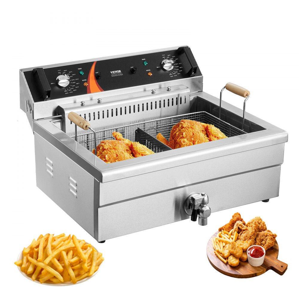 VEVOR Commercial Electric Deep Fryer Countertop Deep Fryer 3000W 30.6Qt / 29L 