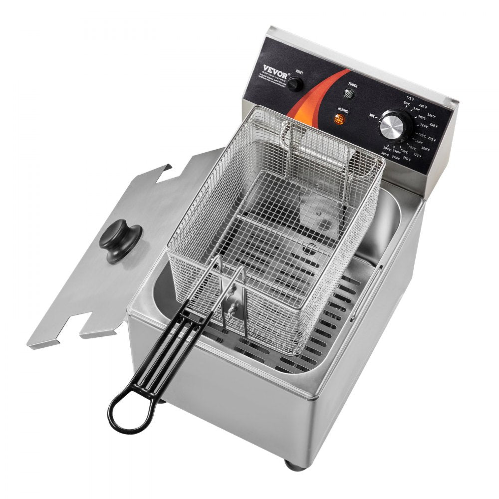 VEVOR Commercial Electric Deep Fryer Countertop Deep Fryer 1750W 12Qt / 11.5L 