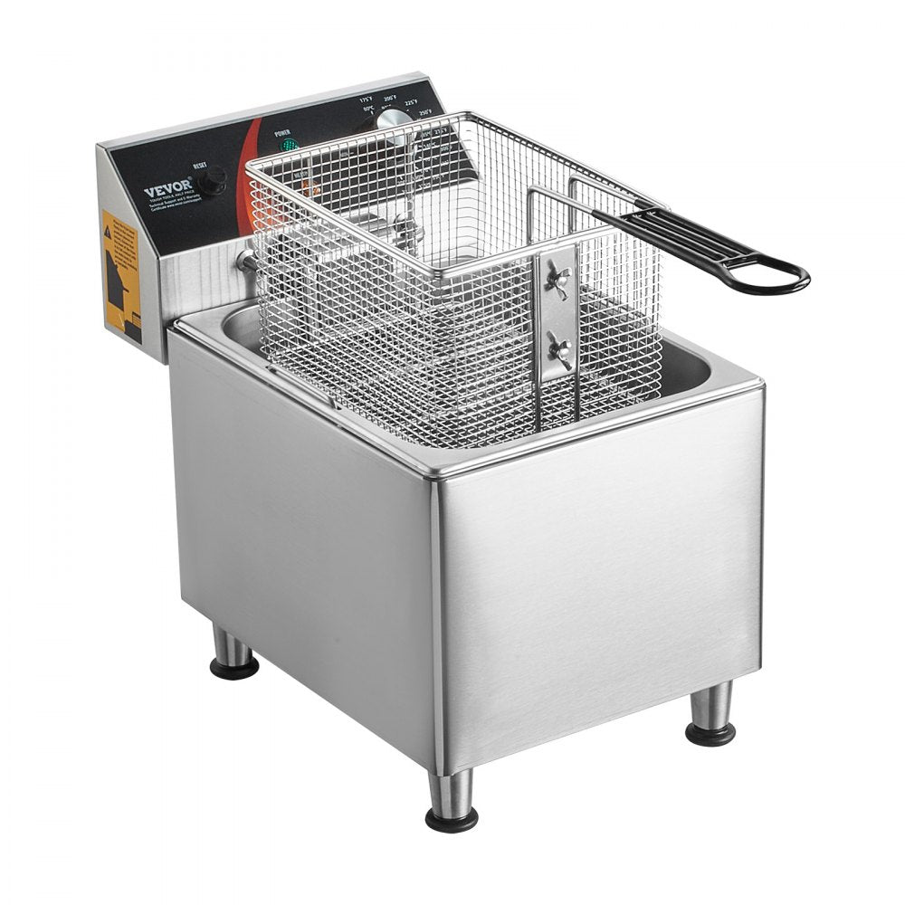 VEVOR Commercial Electric Deep Fryer Countertop Deep Fryer 1750W 12Qt / 11.5L 