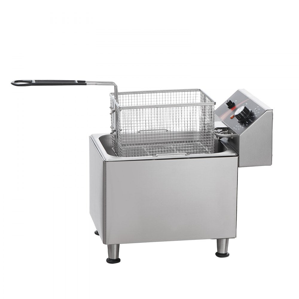 VEVOR Commercial Electric Deep Fryer Countertop Deep Fryer 1750W 12Qt / 11.5L 