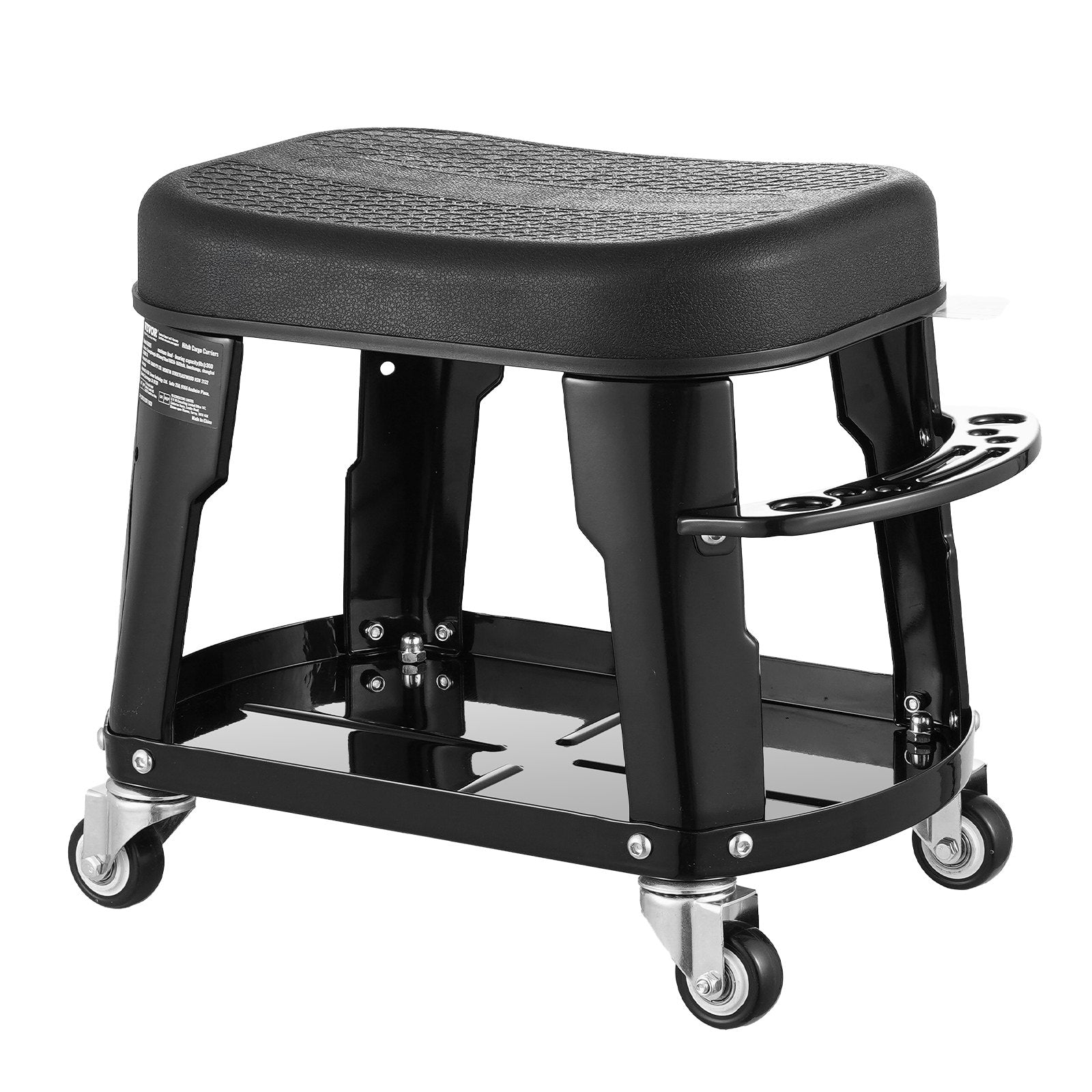 VEVOR Mechanic Stool Rolling Workshop Seat 300 lbs Load with Wheels & Tool Tray 