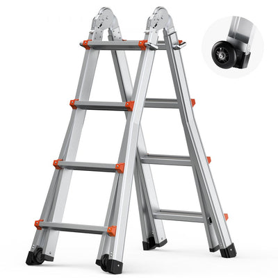 VEVOR Telescoping Ladder A Frame 13 FT Extension Multi-Function for Homework 