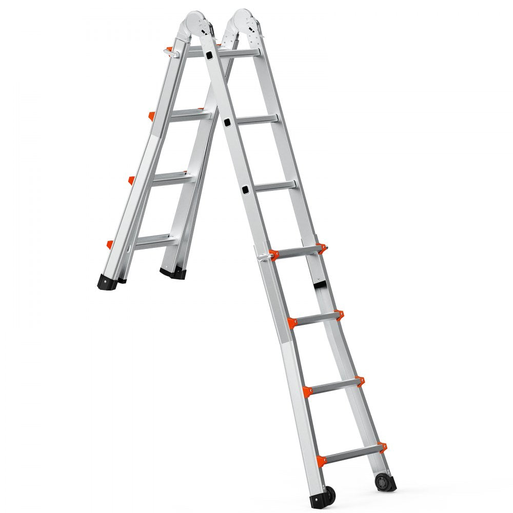 VEVOR Telescoping Ladder A Frame 13 FT Extension Multi-Function for Homework 