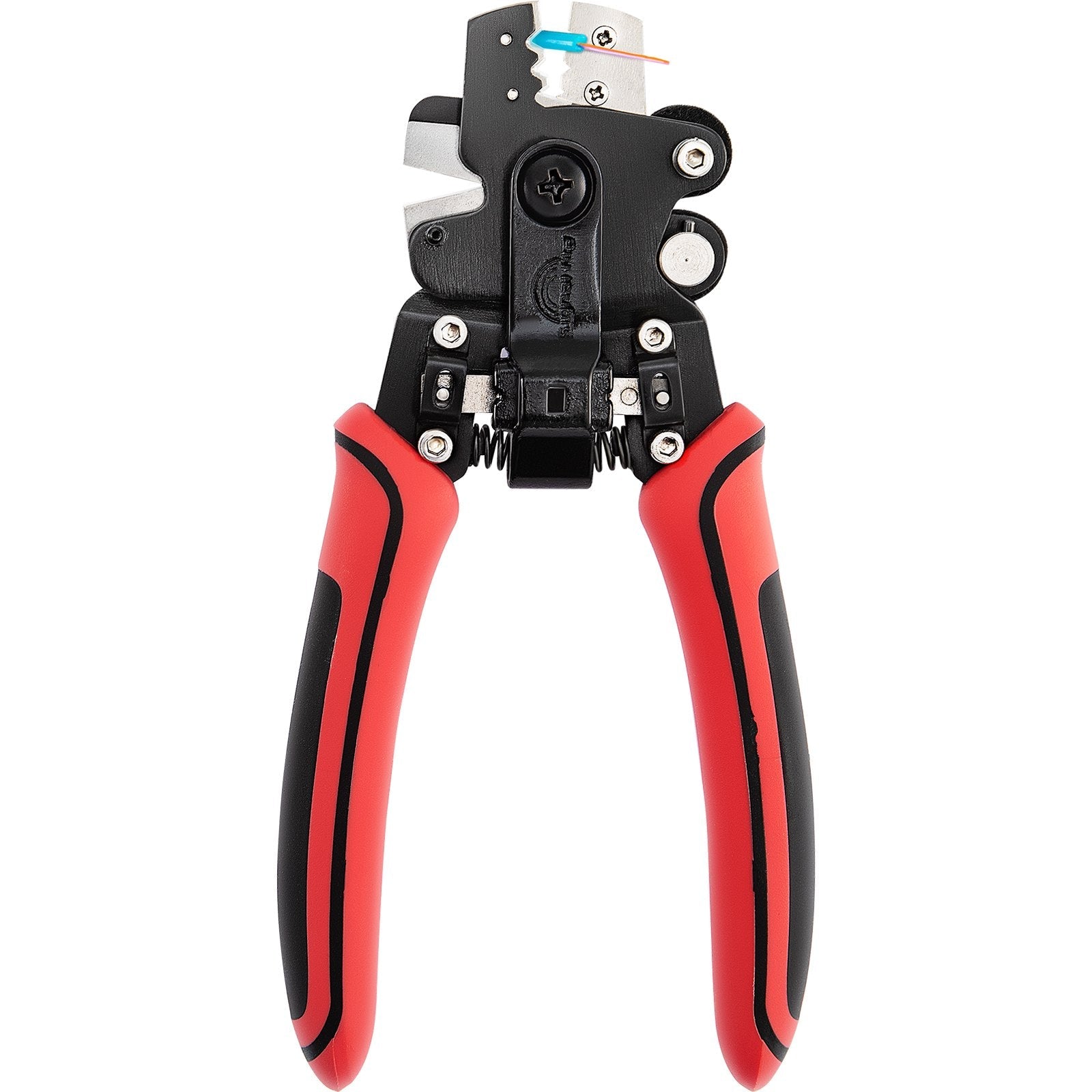 VEVOR Fiber Optic Stripper, 4 in 1 Wire Cutters Pliers, Three Hole Fiber Stripping Plier w/Wire Cutter for Stripping, Cutting and Cleaning, Applied in Electrical Work and Maintenance 