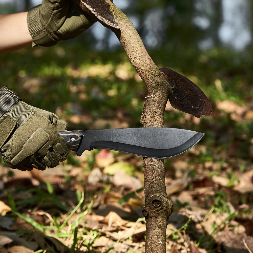 VEVOR Hunting Knife and Hatchet Axe Combo Set Sheath Fixed Blade Knife Camping 